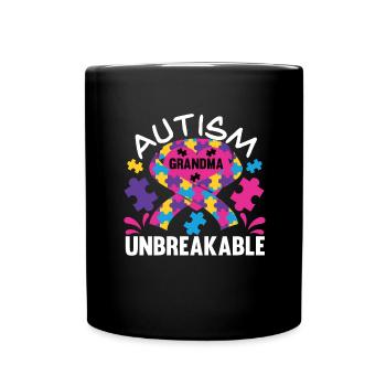 Autisme Mère Fille Fils Autistic Parents Enfant - Mug uni - noir - Devant