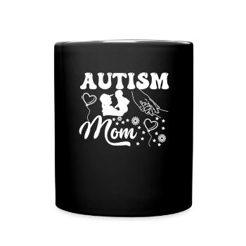 Autisme Mère Fille Fils Autistic Parents Enfant - Mug uni - noir - Devant