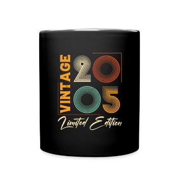 Limited Edition 2005 Geburtstag Jahrgang 2005 - Tasse einfarbig - Schwarz - Vorne