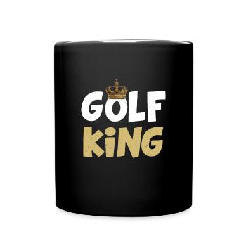 Golf King King Golfing Golfer Sport - Full Colour Mug - black - Front