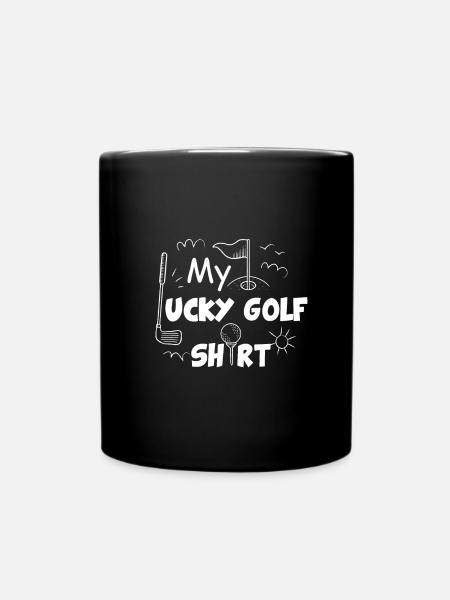 My Lucky Golf Shirt Golfing Sport - Full Colour Mug - black