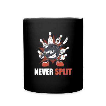 Bowling Never Split Bowler Dabbing Bowlingkugel - Tasse einfarbig - Schwarz - Vorne