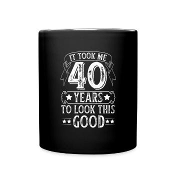 40 anniversaire année de naissance 40e anniversaire enfant - Mug uni - noir - Devant