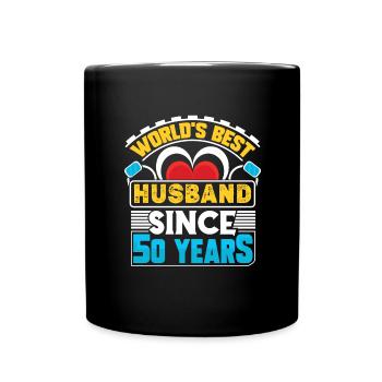 Noces d’or 50 ans cadeau de mariage - Mug uni - noir - Devant