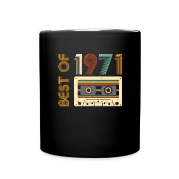 Anniversaire 1971 71 Vintage Rétro Vintage Cadeau - Mug uni - noir - Devant