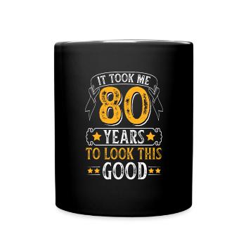 Célébration de l’âge du cadeau d’anniversaire de 80 ans - Mug uni - noir - Devant