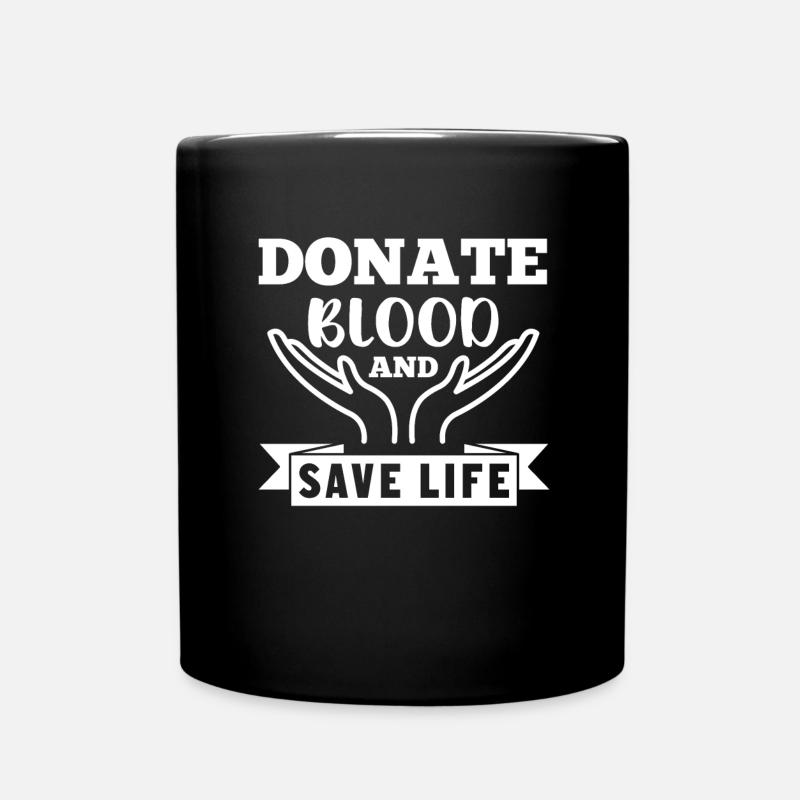 Blutspende Blutspenden Blutspender - Tasse einfarbig - Schwarz
