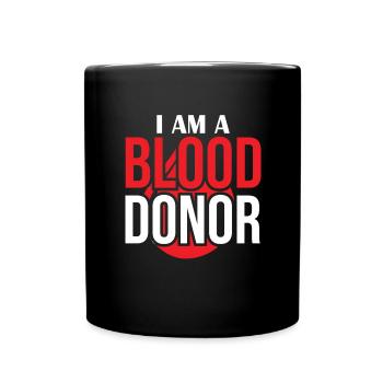 Blood donation Blood donors Blood donors - Full Colour Mug - black - Front