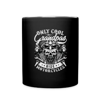 Never underestimate an old man with a motorcycle Grandpa - Full Colour Mug - black - Front