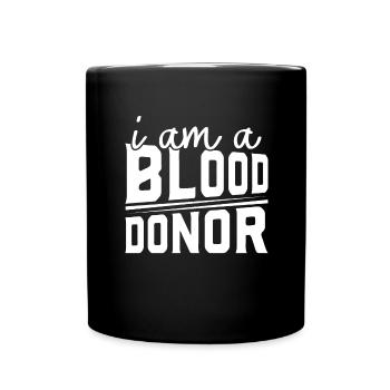 Blutspende Blutspenden Blutspender - Tasse einfarbig - Schwarz - Vorne