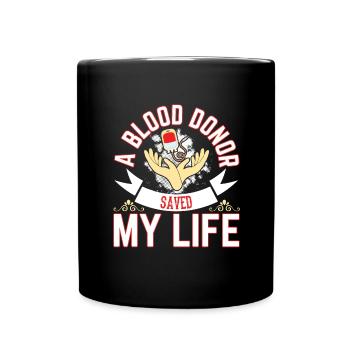 Blutspende Blutspenden Blutspender - Tasse einfarbig - Schwarz - Vorne