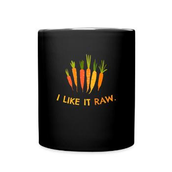 I Like It Carrots Vegetables - Full Colour Mug - black - Front