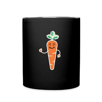 Carotte Homme Carotte Carottes Légumes - Mug uni - noir - Devant