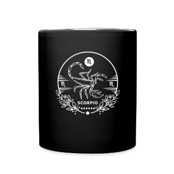 Zodiac Sign Scorpio Stars Astrology Gift - Full Colour Mug - black - Front