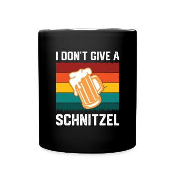 OKTOBER Bier Brezel Wurst Biergarten Schnitzel - Tasse einfarbig - Schwarz - Vorne