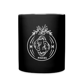 Sternzeichen Fisch Sternbild Astrologie Geschenk - Tasse einfarbig - Schwarz - Vorne