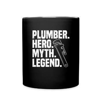Heating engineer gift system mechanic plumber - Full Colour Mug - black - Front