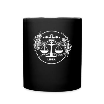 Signe du zodiaque Propriétés de la Balance, signe du zodiaque - Mug uni - noir - Devant