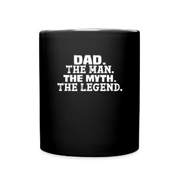 Welt bester Papa Vater Paare Paar Eltern Dad daddy - Tasse einfarbig - Schwarz - Vorne