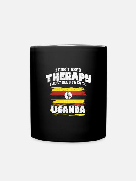 Uganda - Tasse einfarbig - Schwarz
