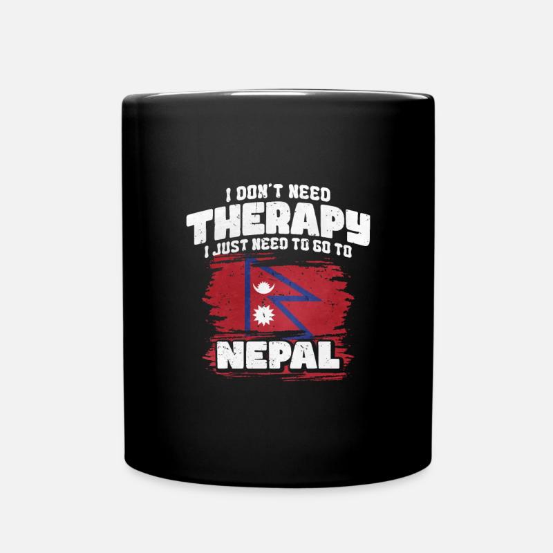 Nepal - Tasse einfarbig - Schwarz