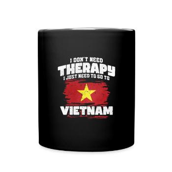 Vietnam - Tasse einfarbig - Schwarz - Vorne