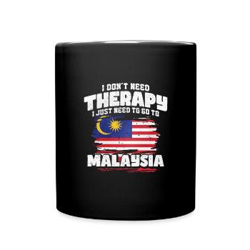 Malaysia - Tasse einfarbig - Schwarz - Vorne