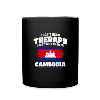 Cambodge - Mug uni - noir - Devant