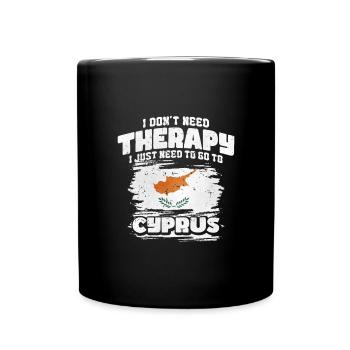 Zypern - Tasse einfarbig - Schwarz - Vorne