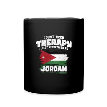Jordanien - Tasse einfarbig - Schwarz - Vorne