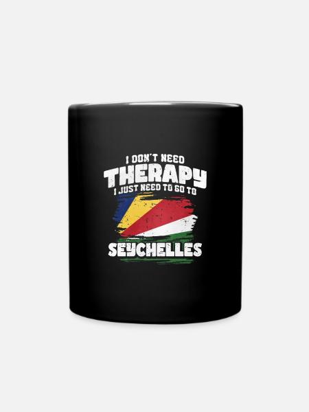 Seychellen - Tasse einfarbig - Schwarz