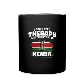 Kenia - Tasse einfarbig - Schwarz - Vorne
