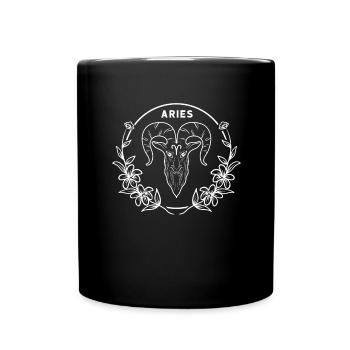 Signe du zodiaque Bélier Astrologie spatiale Étoiles - Mug uni - noir - Devant
