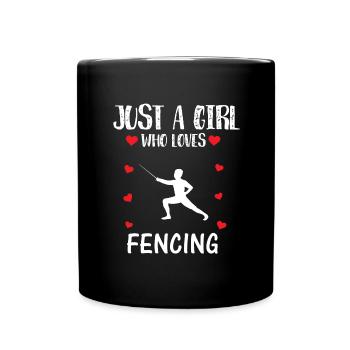 Fencer Fencer ParierStange Girls Sport Hobby - Full Colour Mug - black - Front