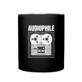 Audiophile Tape Recorder Tonbandgerät - Tasse einfarbig - Schwarz - Vorne