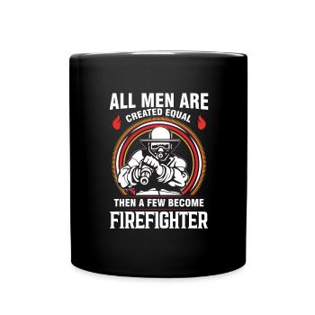 Feuerwehr Brandbekämpfung Geschenk Feuerwehrmann - Tasse einfarbig - Schwarz - Vorne