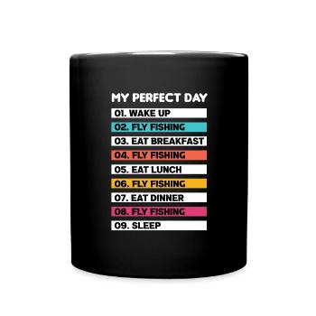 Fly Fishing Fishing Fishermen Sport fishermen Fly - Full Colour Mug - black - Front