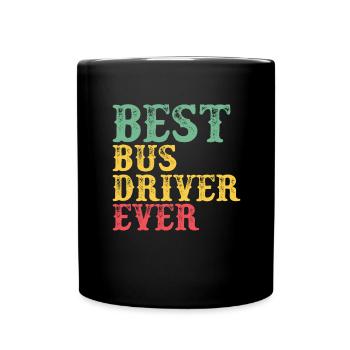 Busfahrer Berufung Beruf Arbeit Geschenk - Tasse einfarbig - Schwarz - Vorne