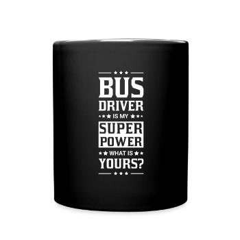 Busfahrer Berufung Beruf Arbeit Geschenk - Tasse einfarbig - Schwarz - Vorne