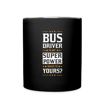 Busfahrer Berufung Beruf Arbeit Geschenk - Tasse einfarbig - Schwarz - Vorne