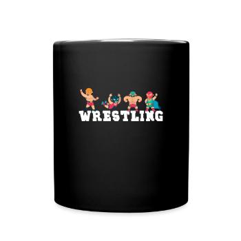 Wrestling Wrestler Kämpfer Ringen Kamfpkunst - Tasse einfarbig - Schwarz - Vorne