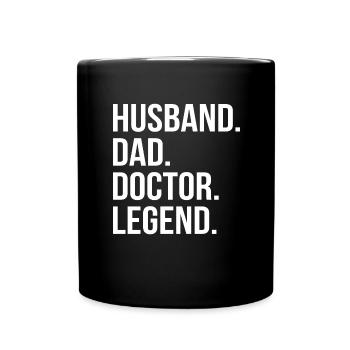 Papa Père Docteur Docteur Docteur Mari Légende - Mug uni - noir - Devant