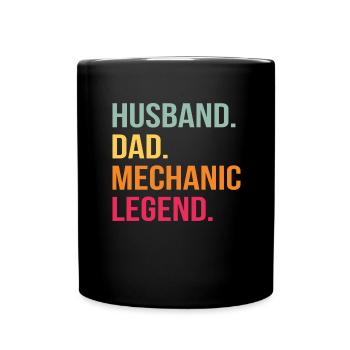 Père Mécanicien Mari Papa Mécanicien Automobile Profession - Mug uni - noir - Devant