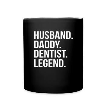 Dentist Husband Father Dad Legend Medicine - Full Colour Mug - black - Front