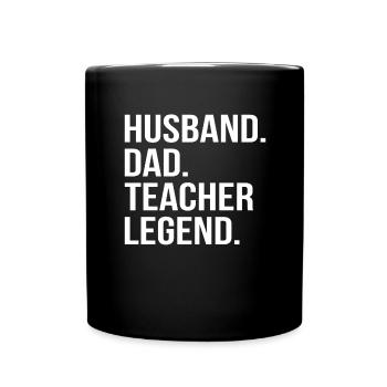 Father Teacher Father's Day Learning Husband Dad School - Full Colour Mug - black - Front