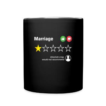 Marriage Rating Absolute Crap Scheidung - Tasse einfarbig - Schwarz - Vorne