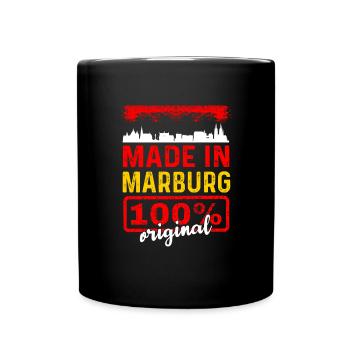 Made In Marburg 100% Original - Tasse einfarbig - Schwarz - Vorne