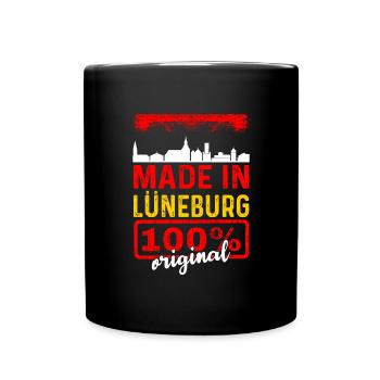 Made In Lüneburg 100% Original - Tasse einfarbig - Schwarz - Vorne