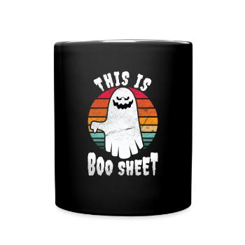 This is boo sheet Halloween - Full Colour Mug - black - Front