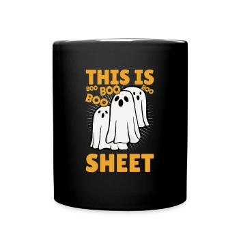 This is boo sheet Halloween - Full Colour Mug - black - Front